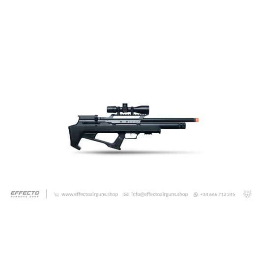 Effecto Zeon, Black Suede Synthetic Model PCP Air Rifle 5.5mm 46cm Choked Barrel