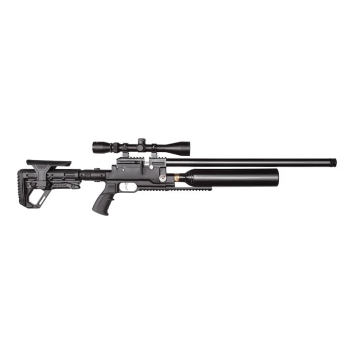 Kral Puncher Jumbo Dazzle, Black .22 With Spare Air Cylinder And Bipod